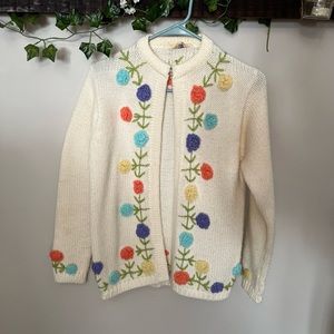 Vintage Colorful Embroidered Sweater